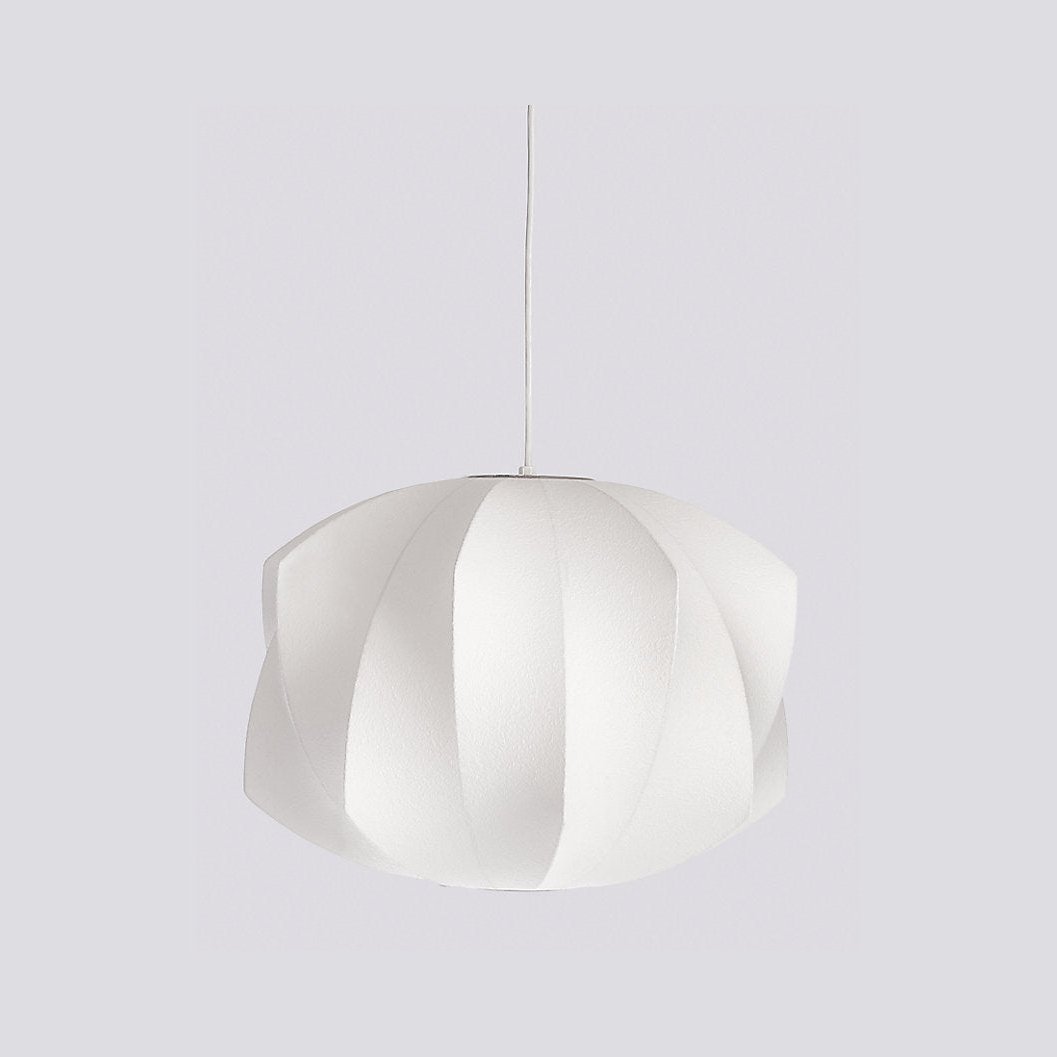 Silk Bubble Pendant Light, Mid Century Bubble Lamp Shade