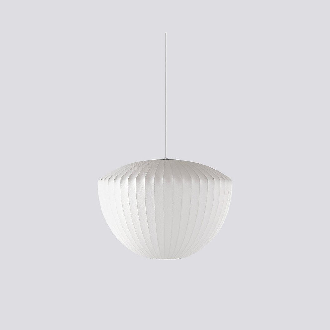Silk Bubble Pendant Light, Mid Century Bubble Lamp Shade