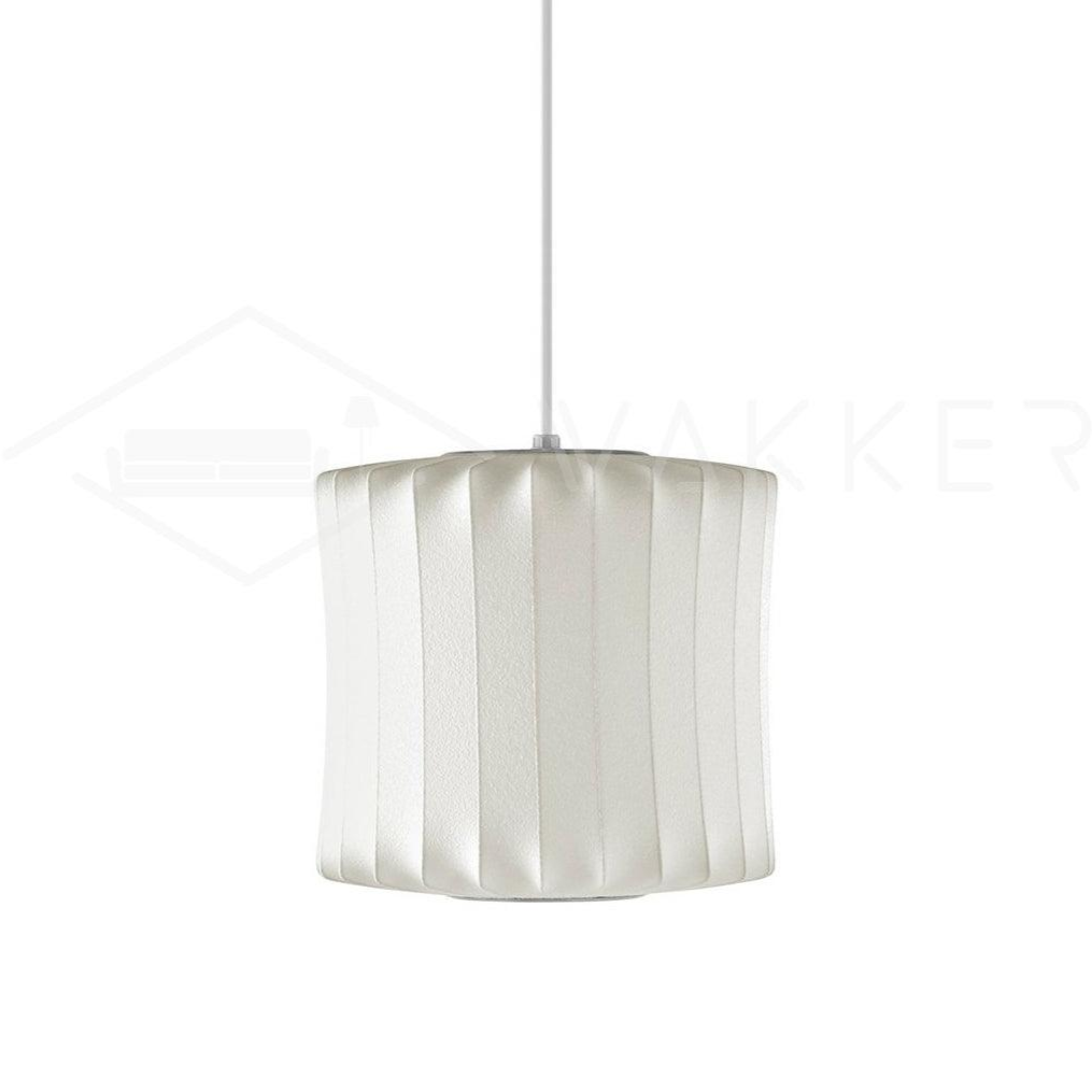Silk Bubble Pendant Light, Mid Century Bubble Lamp Shade