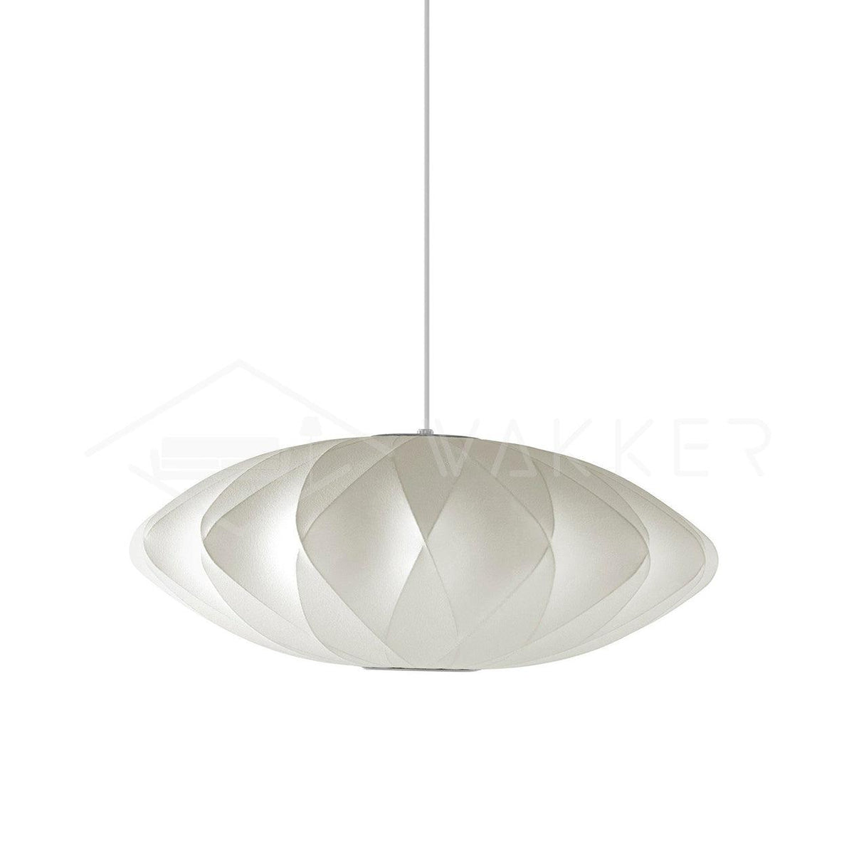 Silk Bubble Pendant Light, Mid Century Bubble Lamp Shade