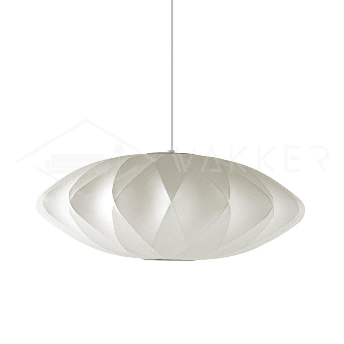 Silk Bubble Pendant Light, Mid Century Bubble Lamp Shade