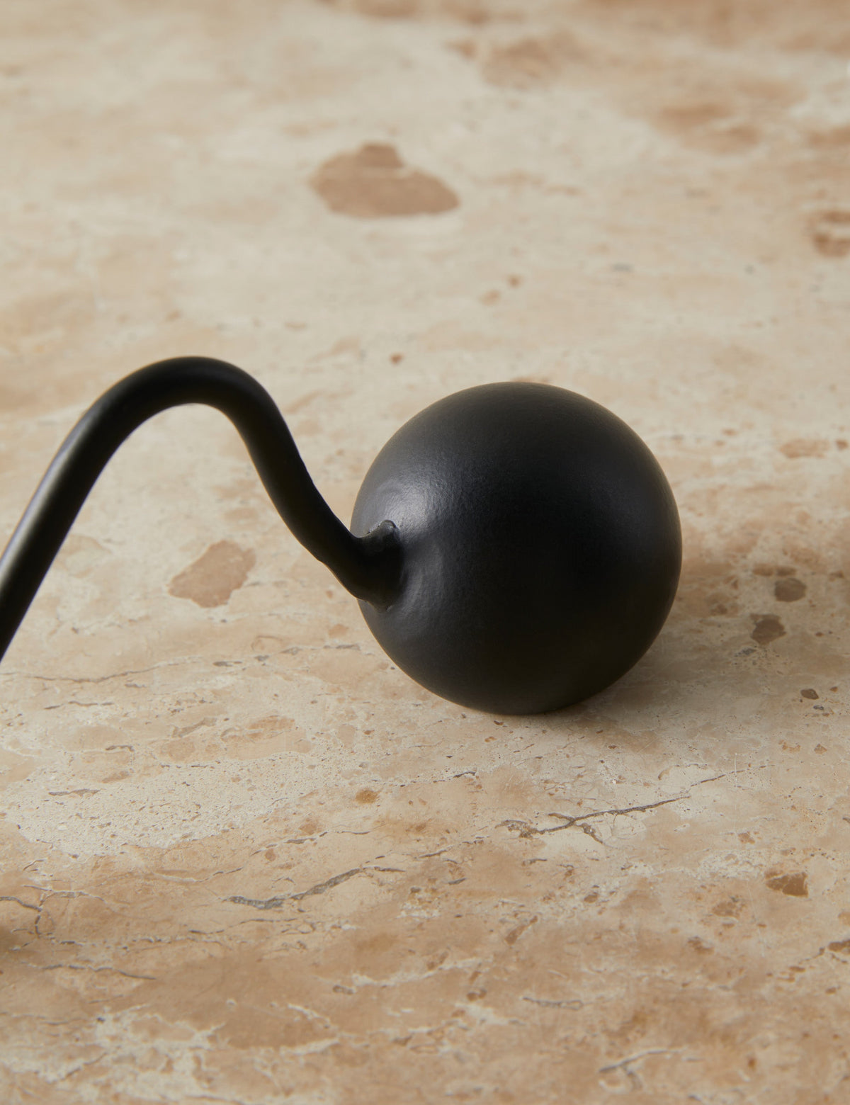 Modern Candlestick Holder, Ivory or Black Rounded Base