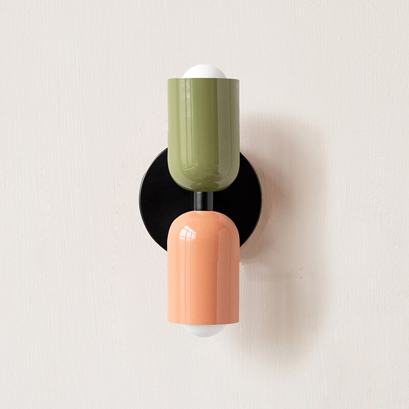 Bauhaus Double Wall Sconce, colorful Bauhaus wall lamp - view 16