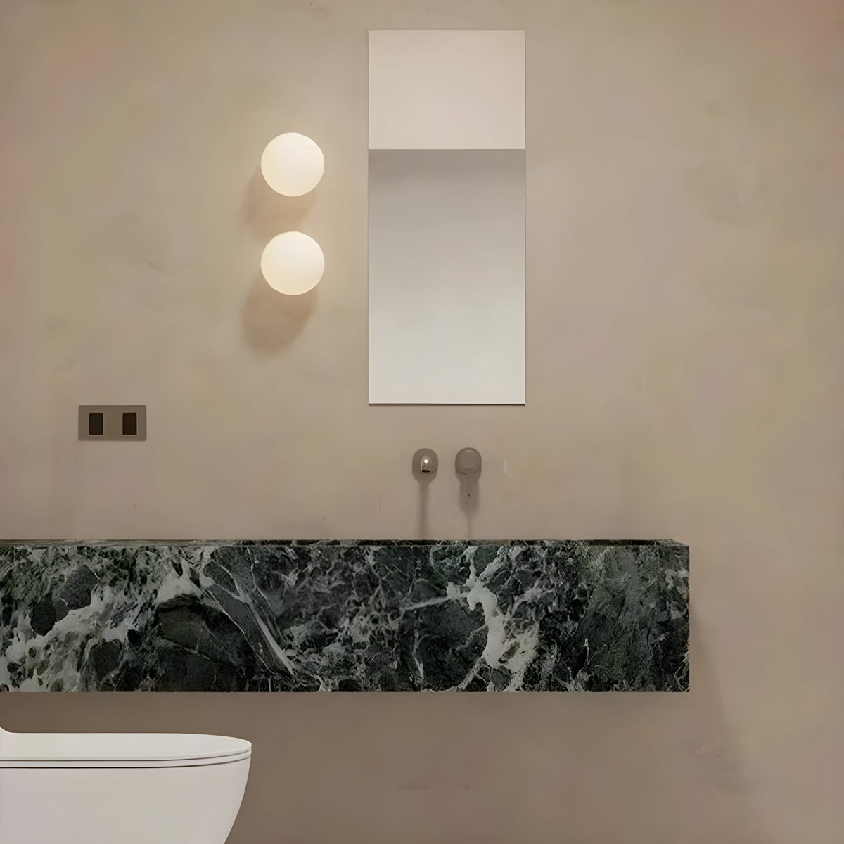 Frosted Glass Wall Lamp, Modern Globe Wall Sconce