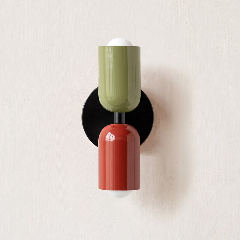 Bauhaus Double Wall Sconce, colorful Bauhaus wall lamp - view 10