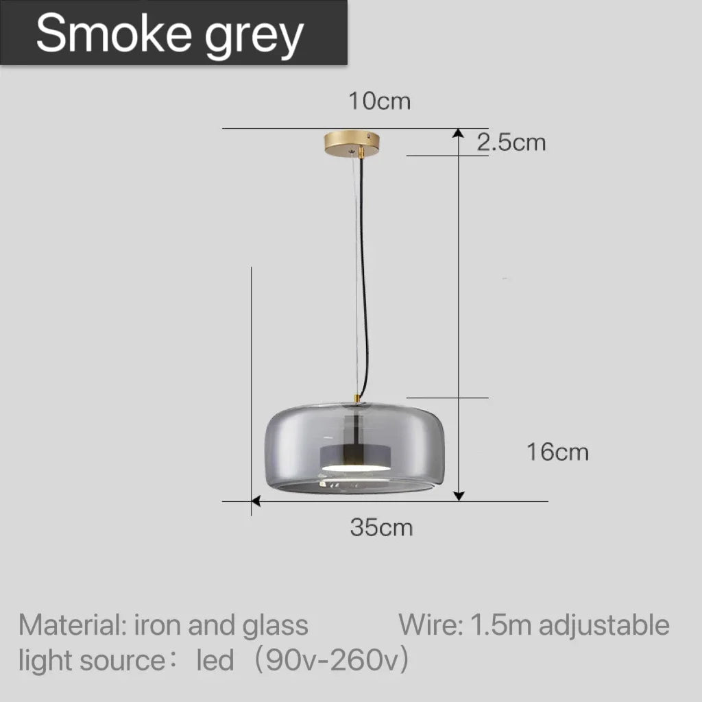Amber Glass Pendant Light, Kitchen Island Mini Pendant Set