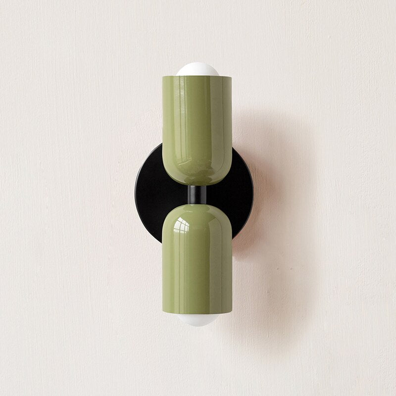 Bauhaus Double Wall Sconce, colorful Bauhaus wall lamp - view 9