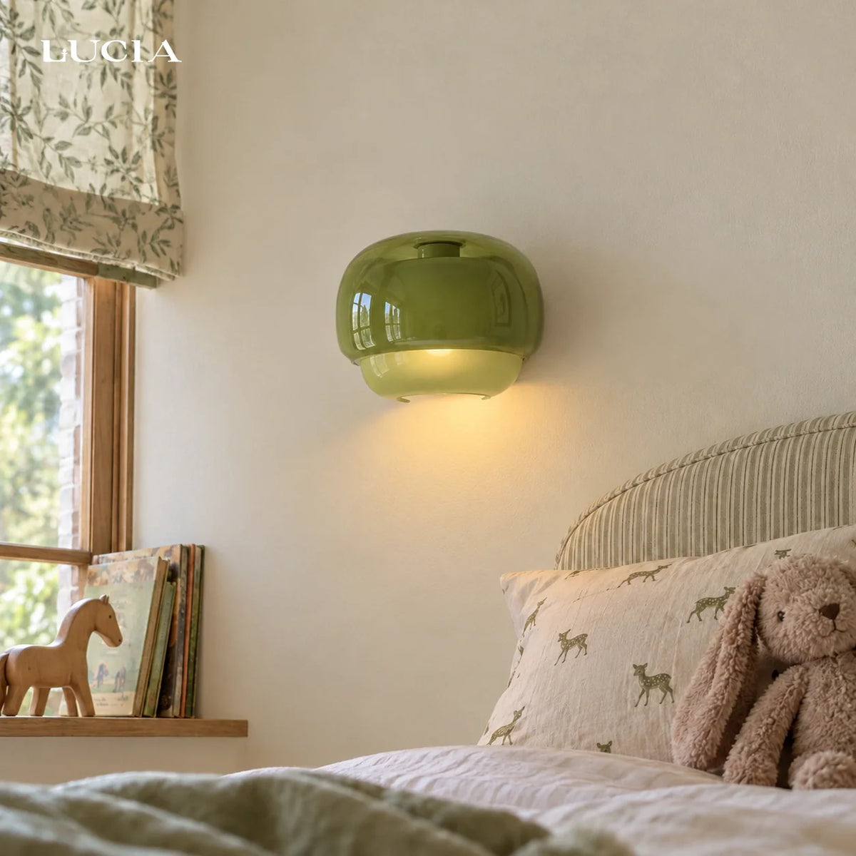 Bauhaus Mushroom Wall Sconce, Double Layer Colored Glass