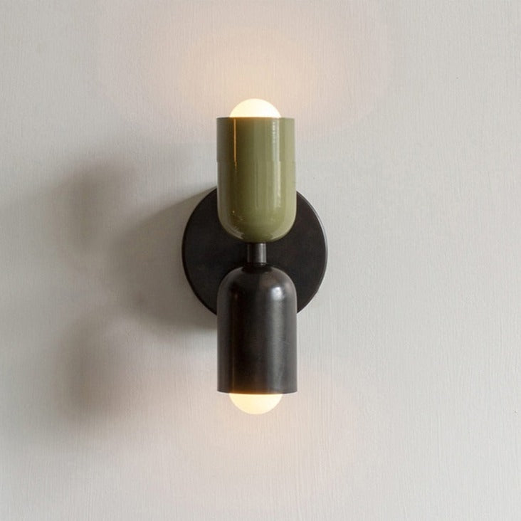 Bauhaus Double Wall Sconce, colorful Bauhaus wall lamp - view 5