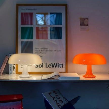 Bauhaus Mushroom Table Lamp, Scandinavian Dome Bedside Lamp