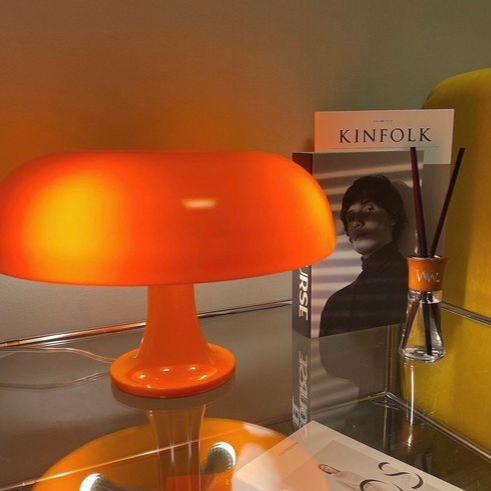 Bauhaus Mushroom Table Lamp, Scandinavian Dome Bedside Lamp