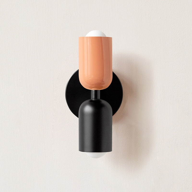 Bauhaus Double Wall Sconce, colorful Bauhaus wall lamp - view 3
