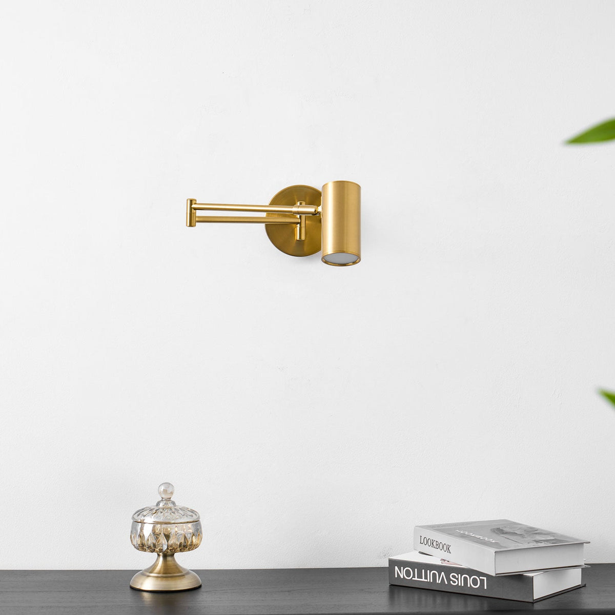 Swing Arm Wall Sconce, Adjustable LED Bedside Reading Light