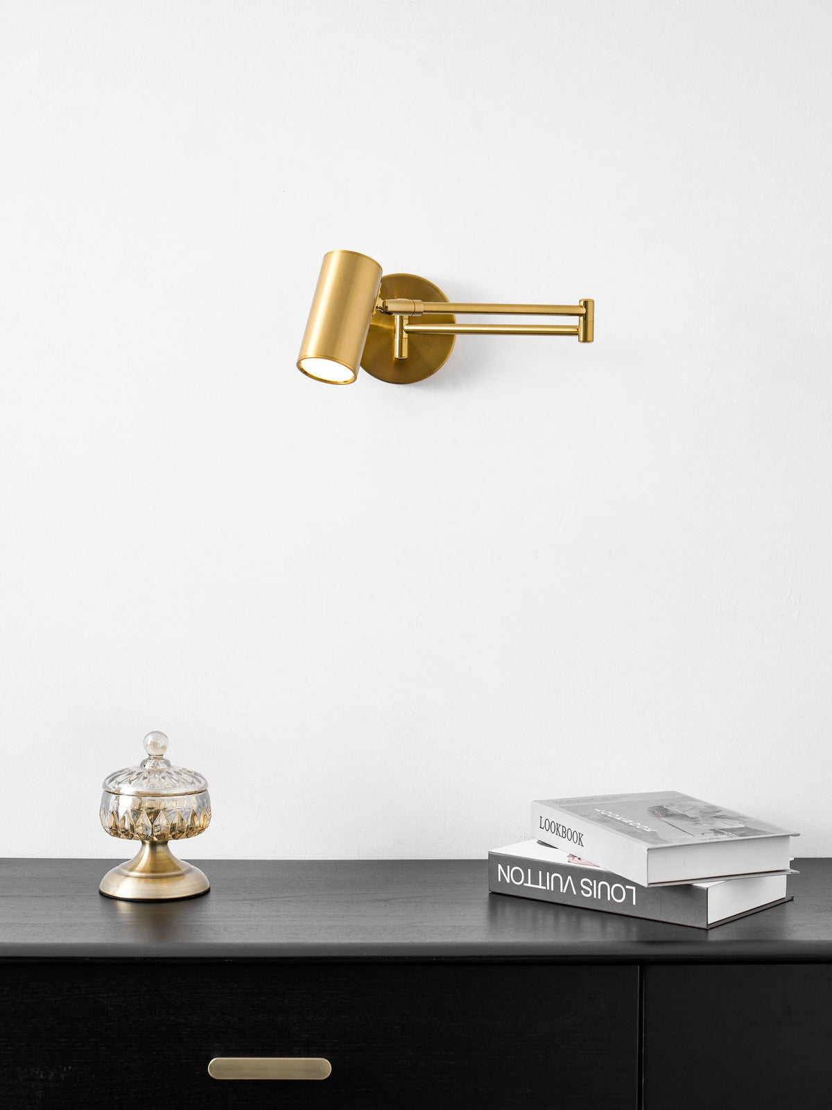Swing Arm Wall Sconce, Adjustable LED Bedside Reading Light