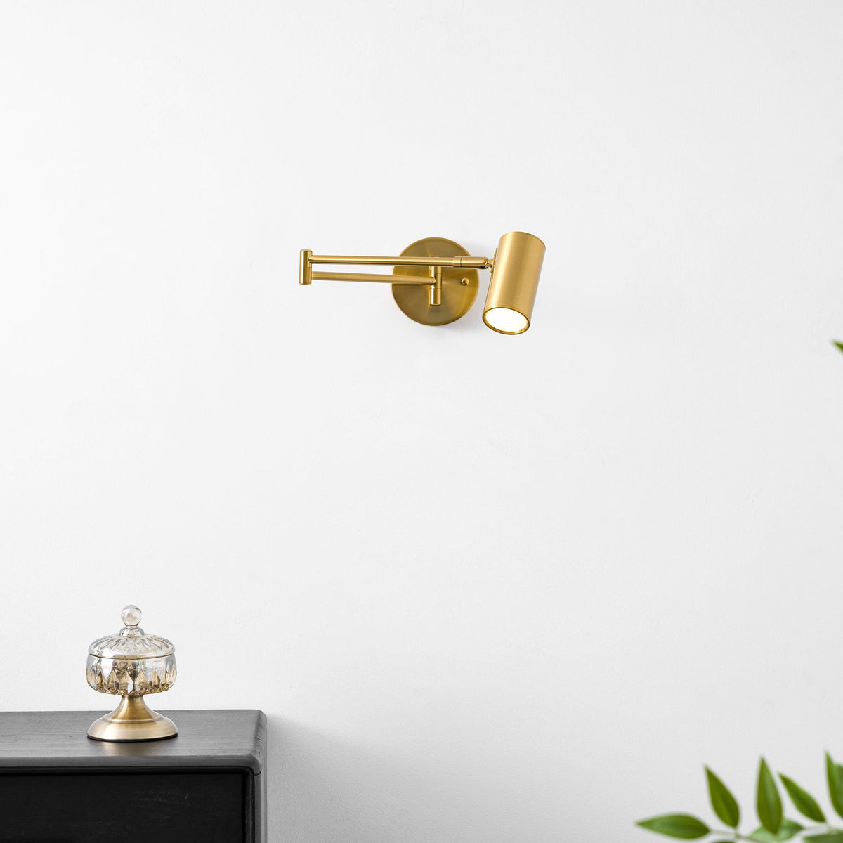 Swing Arm Wall Sconce, Adjustable LED Bedside Reading Light