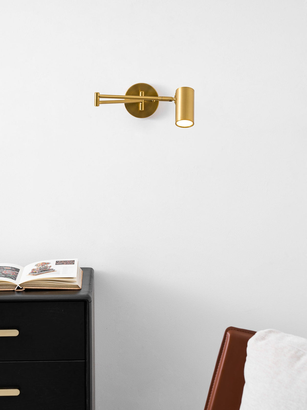 Swing Arm Wall Sconce, Adjustable LED Bedside Reading Light