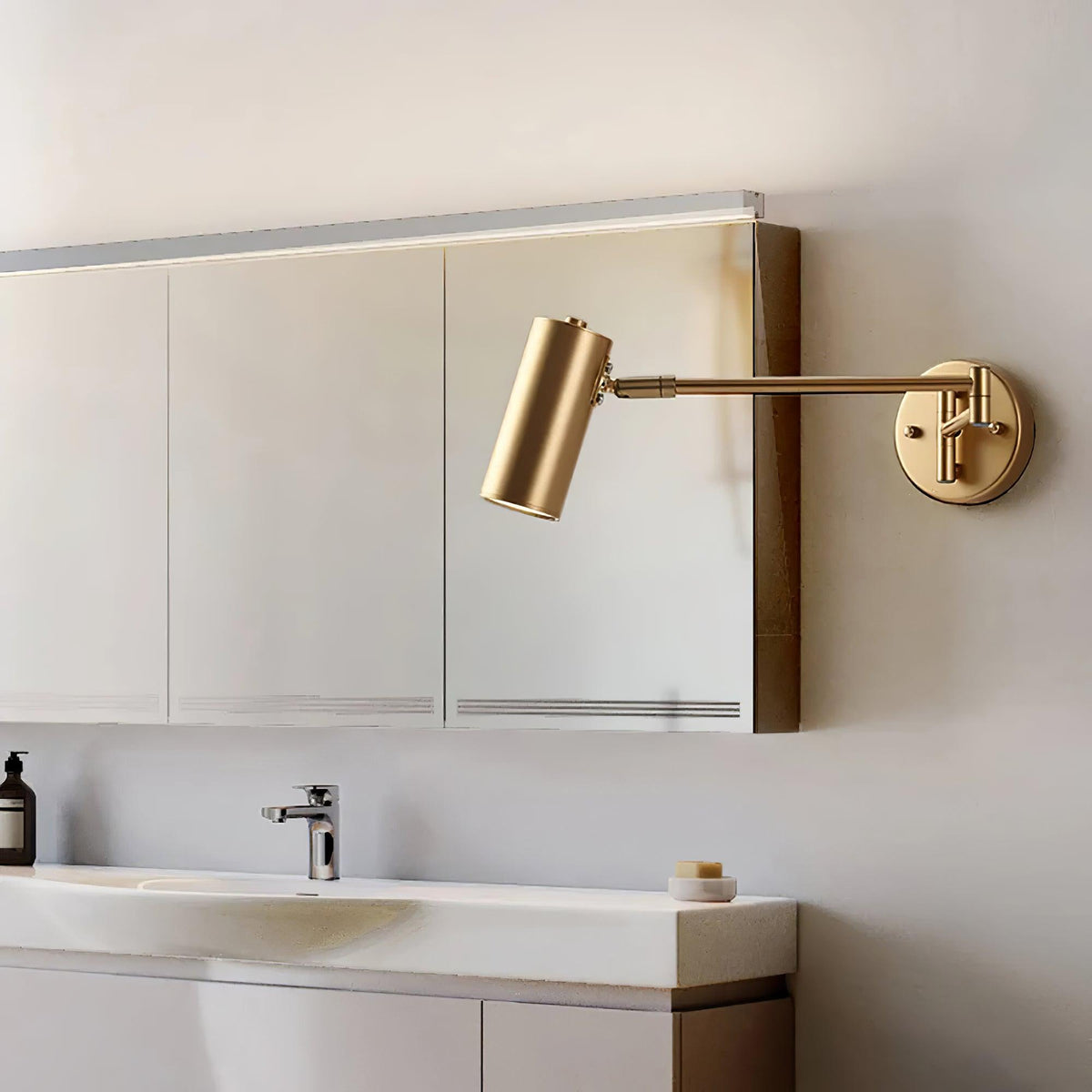 Swing Arm Wall Sconce, Adjustable LED Bedside Reading Light