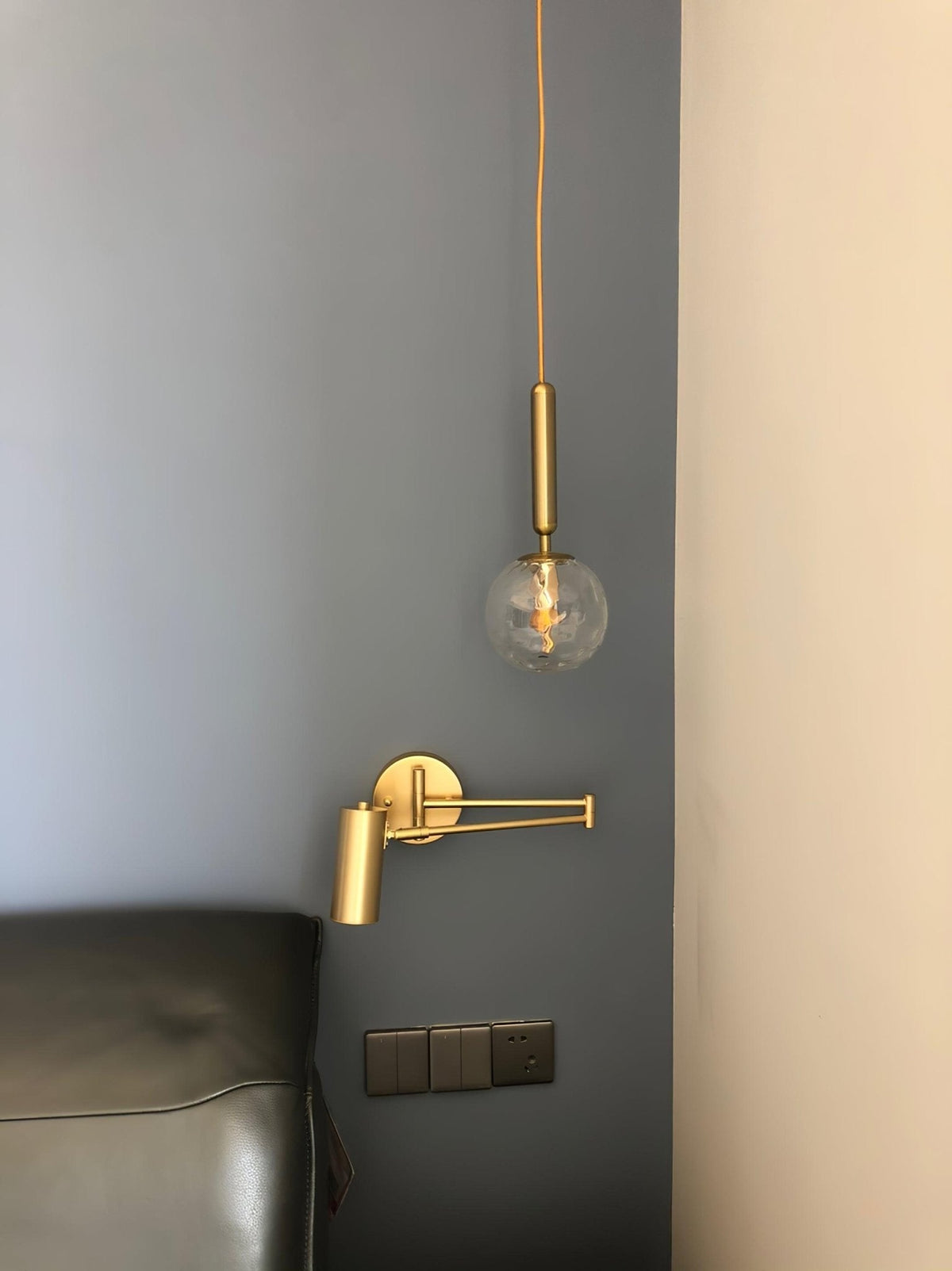 Swing Arm Wall Sconce, Adjustable LED Bedside Reading Light