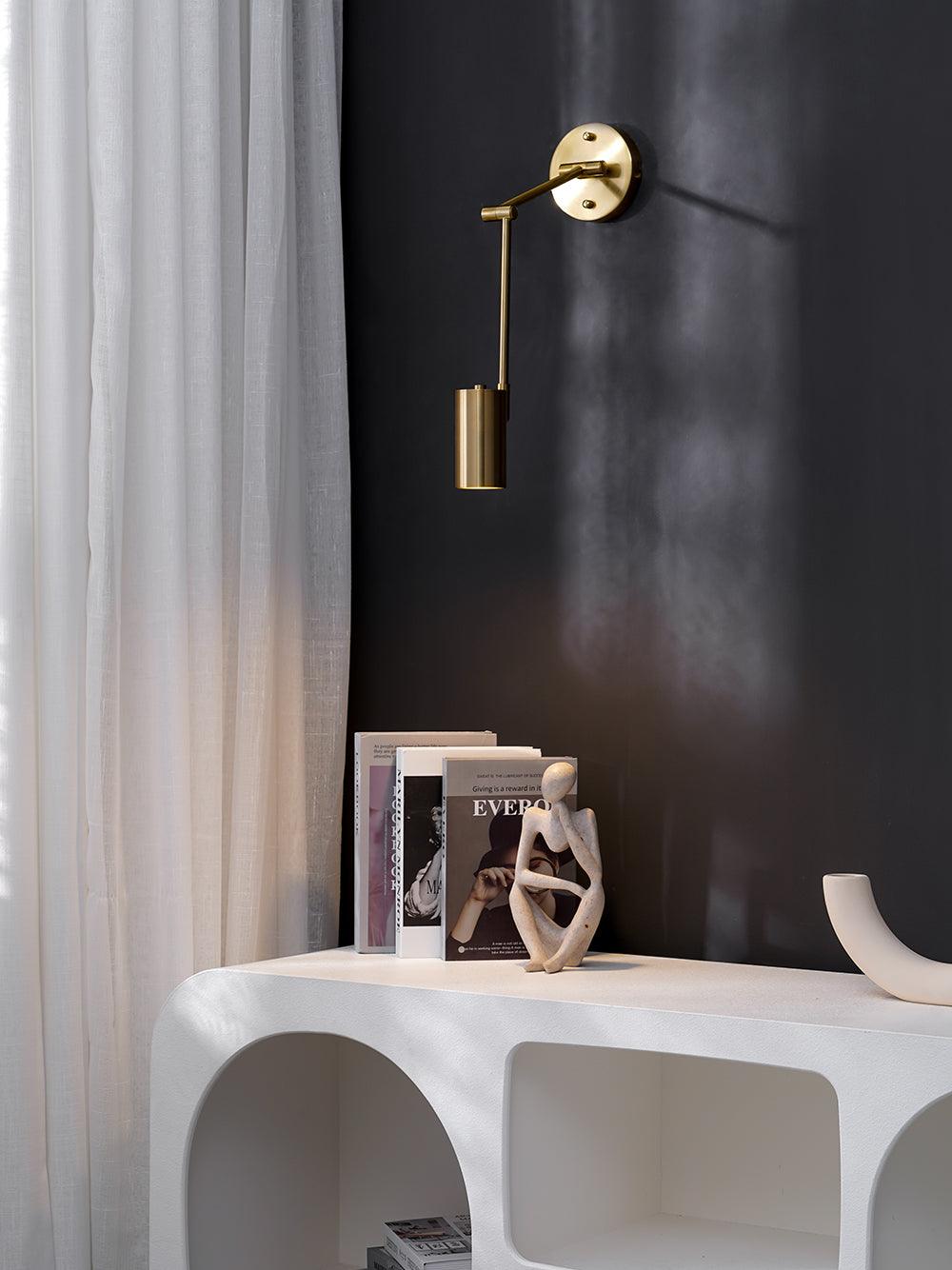Swing Arm Wall Sconce, Adjustable LED Bedside Reading Light