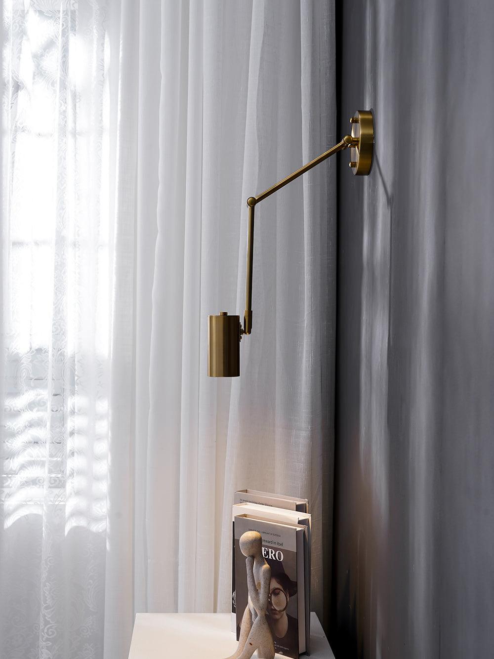 Swing Arm Wall Sconce, Adjustable LED Bedside Reading Light