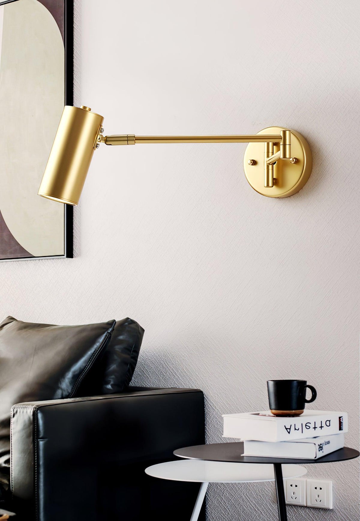 Swing Arm Wall Sconce, Adjustable LED Bedside Reading Light