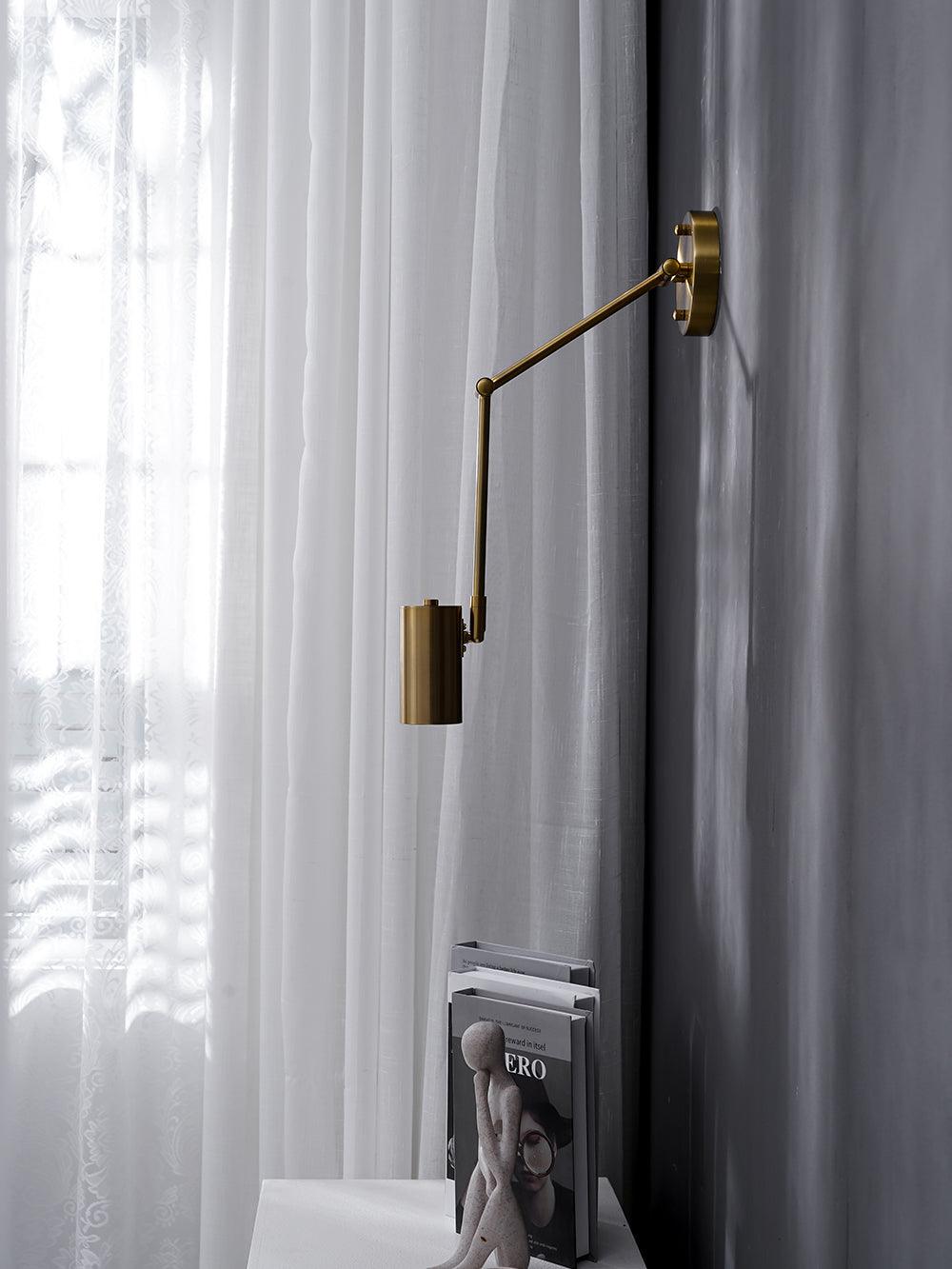 Swing Arm Wall Sconce, Adjustable LED Bedside Reading Light