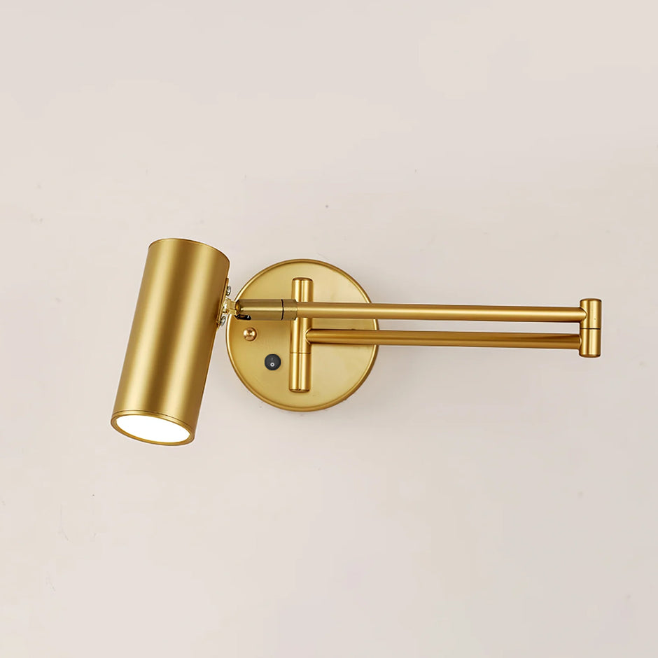 Swing Arm Wall Sconce, Adjustable LED Bedside Reading Light