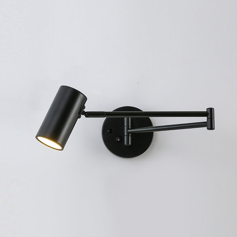 Swing Arm Wall Sconce, Adjustable LED Bedside Reading Light