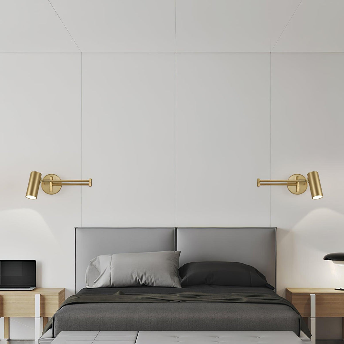 Swing Arm Wall Sconce, Adjustable LED Bedside Reading Light