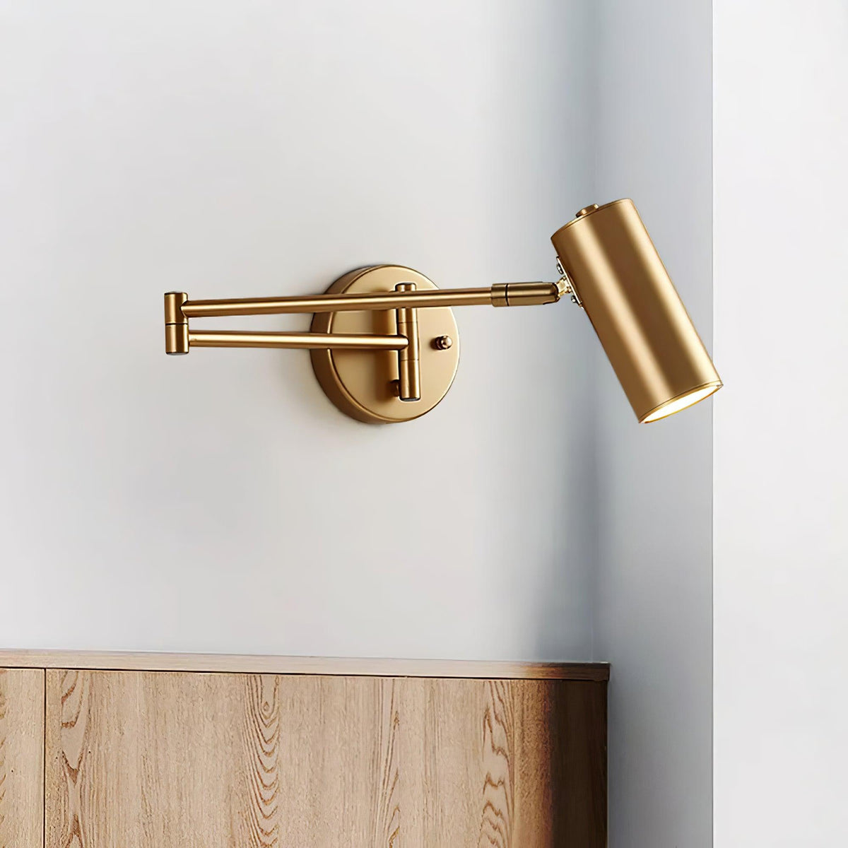 Swing Arm Wall Sconce, Adjustable LED Bedside Reading Light