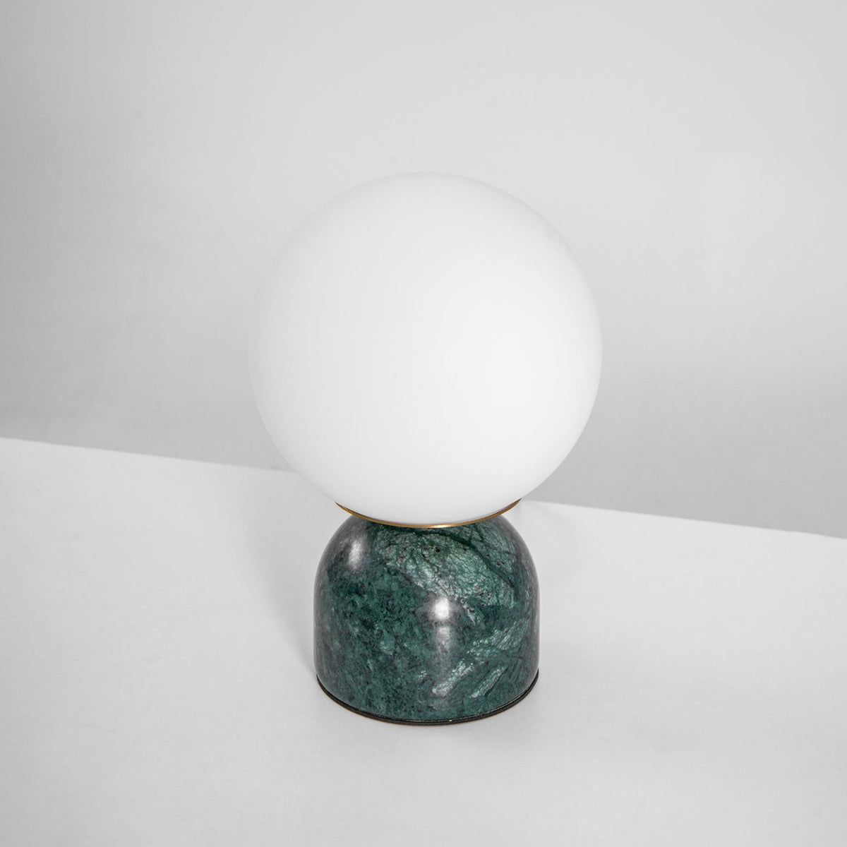 Marble Table Lamp, White Glass Globe Bedside Lamp