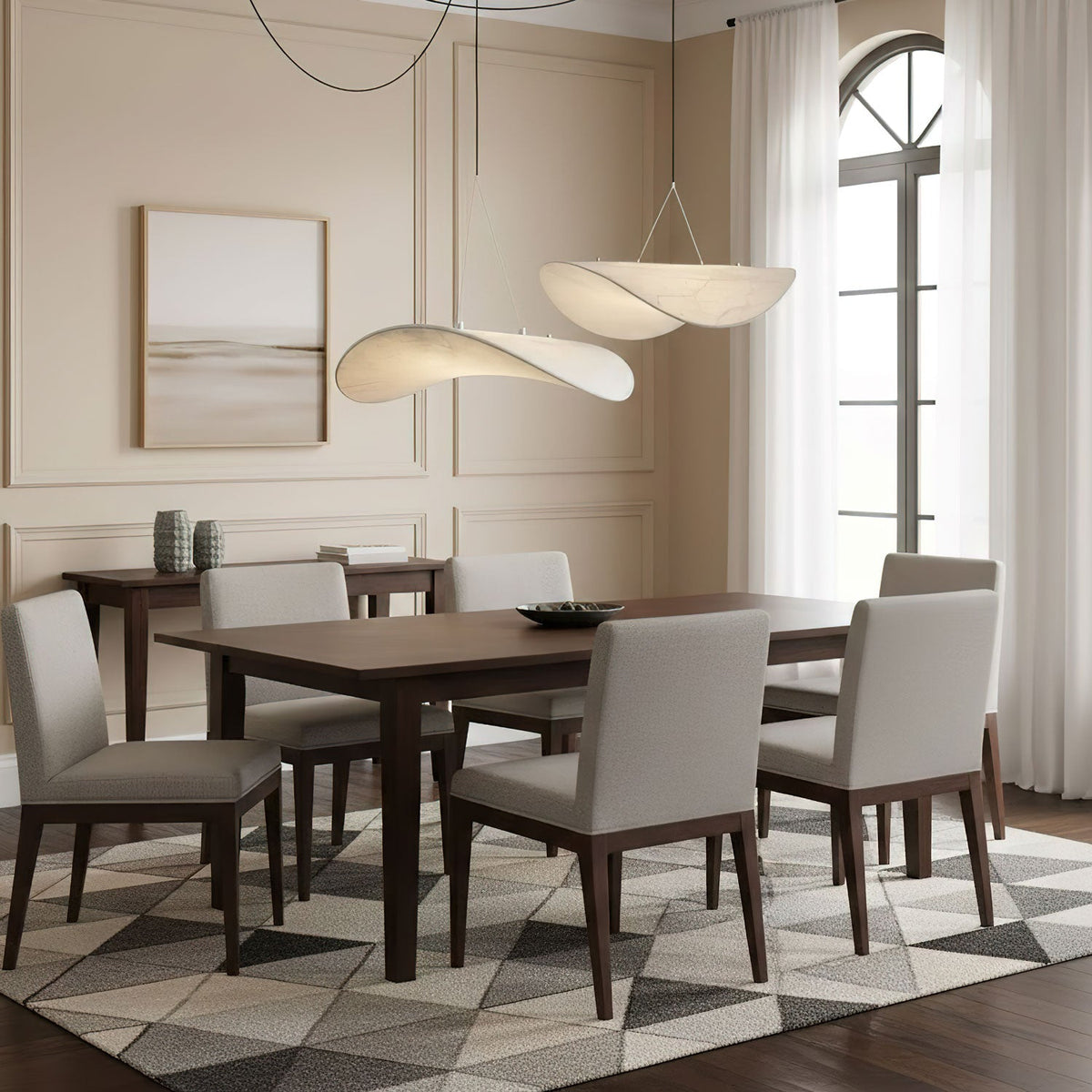 Silk Cloud Pendant Light, Large Fabric Chandelier, Dimmable