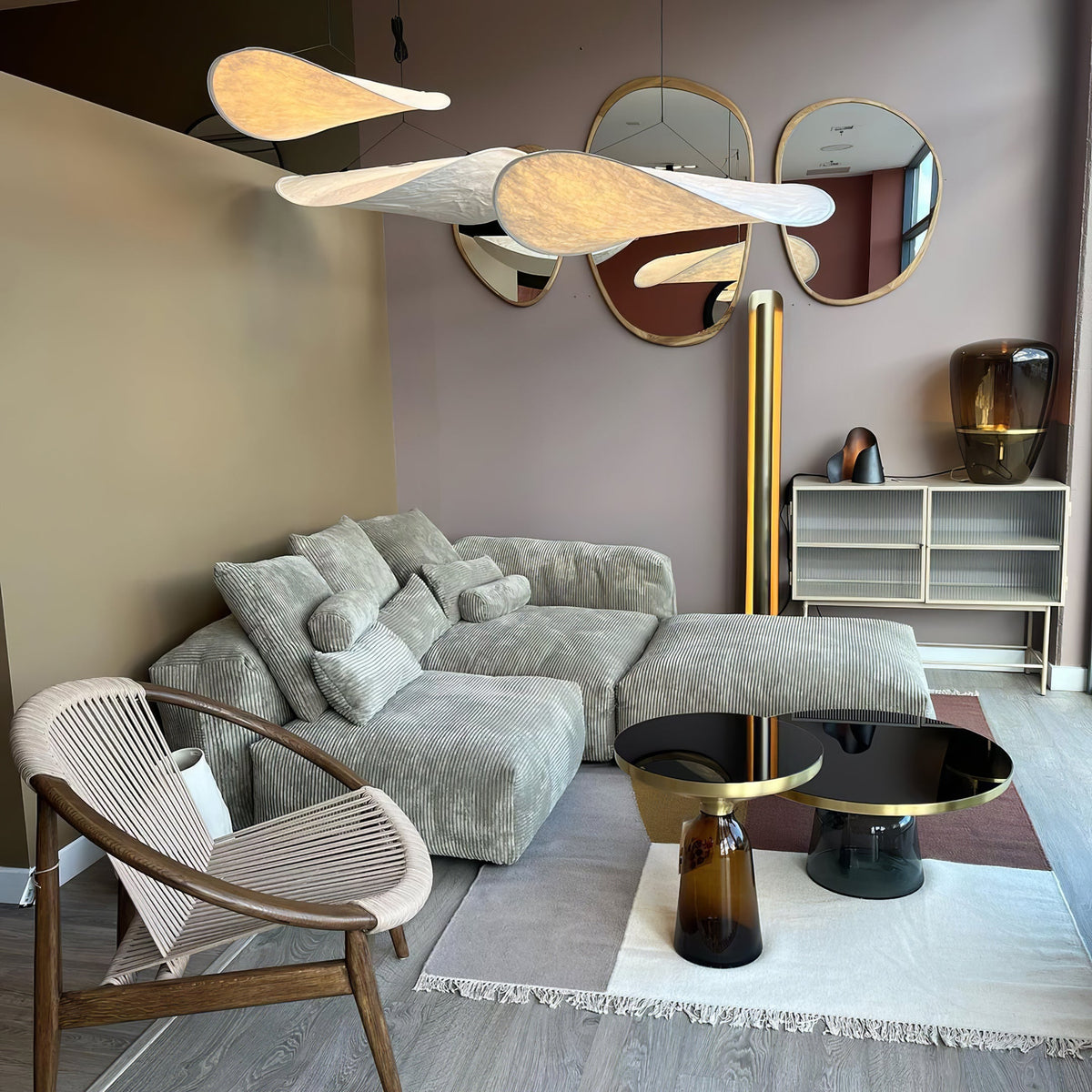 Silk Cloud Pendant Light, Large Fabric Chandelier, Dimmable