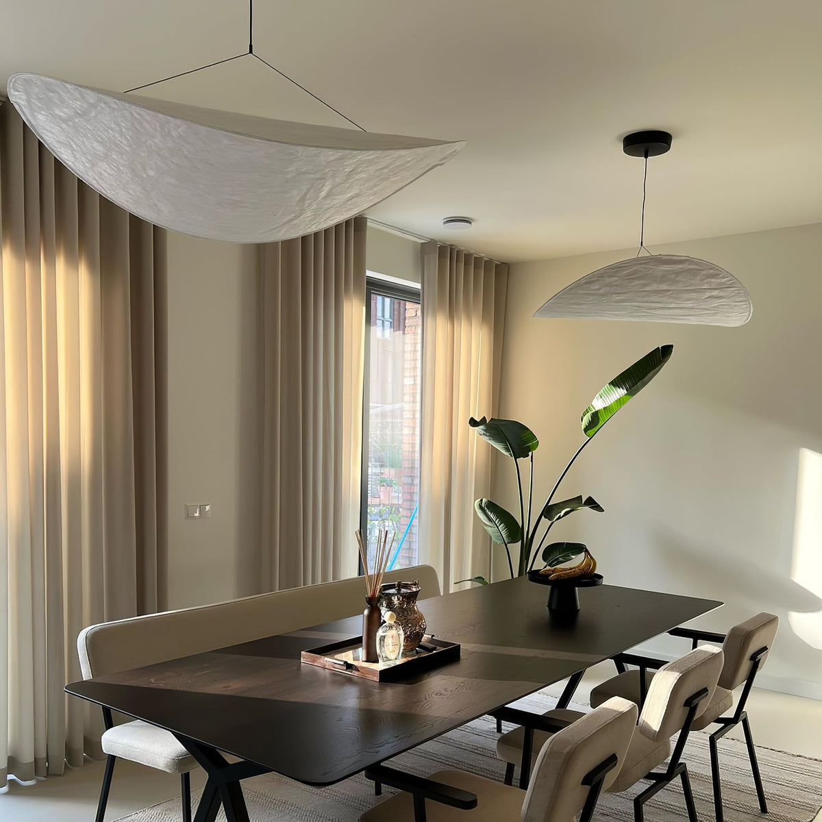 Silk Cloud Pendant Light, Large Fabric Chandelier, Dimmable
