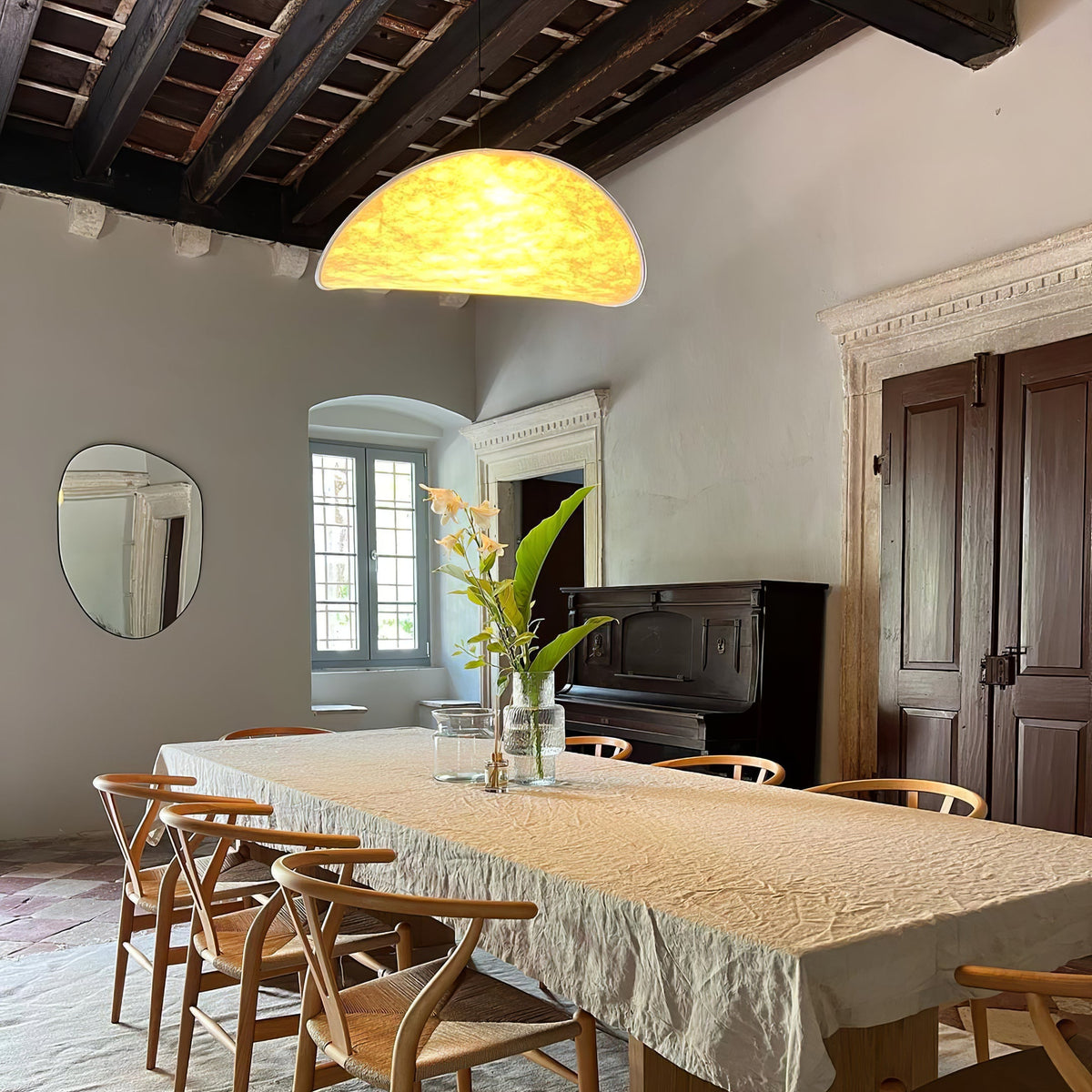 Silk Cloud Pendant Light, Large Fabric Chandelier, Dimmable