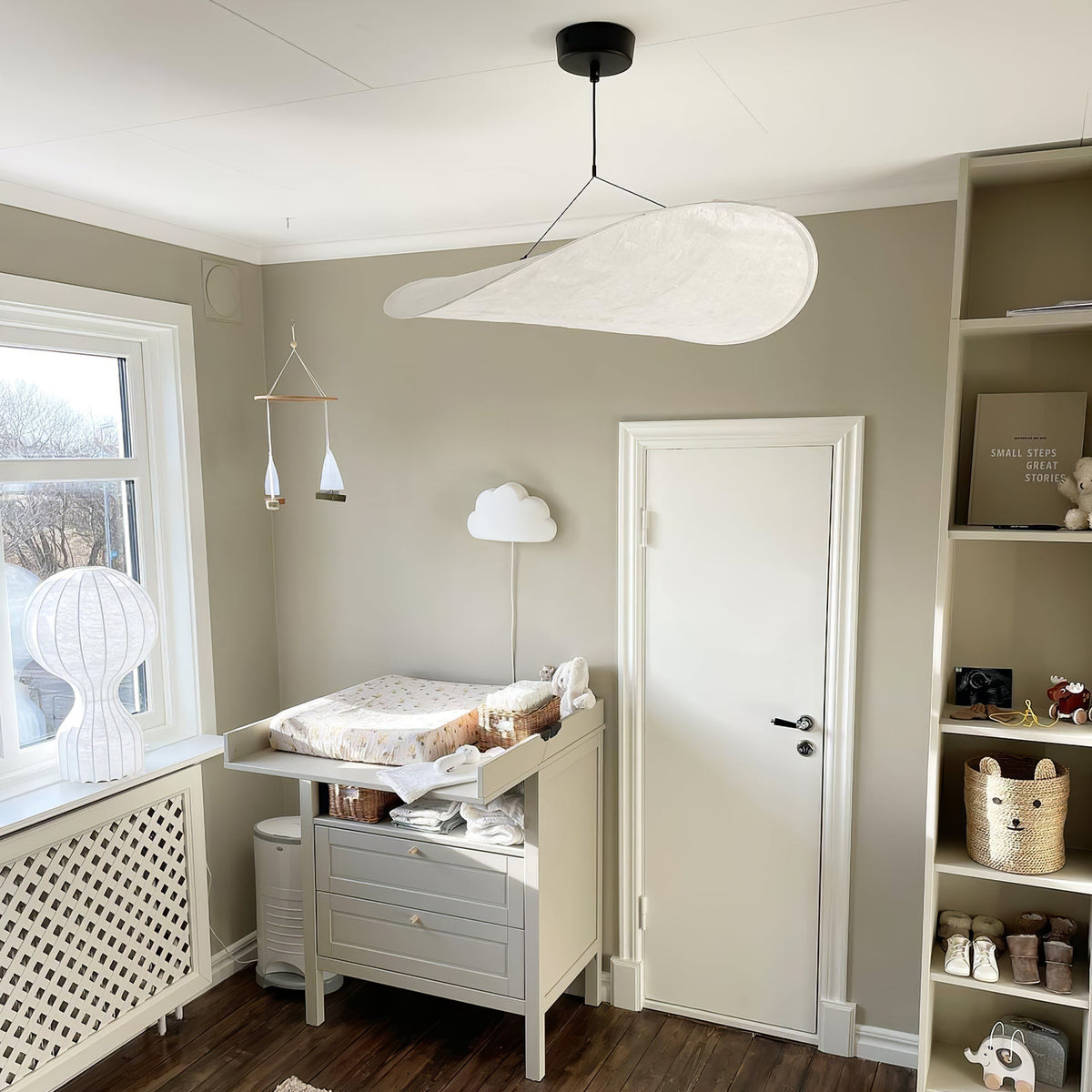 Silk Cloud Pendant Light, Large Fabric Chandelier, Dimmable