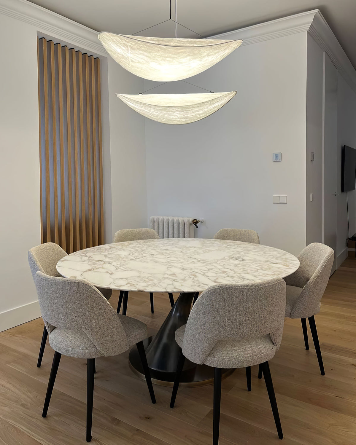 Silk Cloud Pendant Light, Large Fabric Chandelier, Dimmable