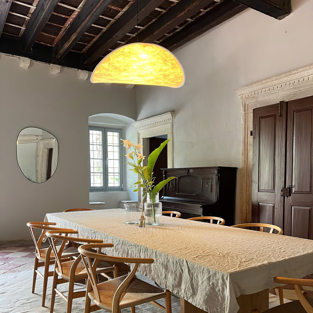 Silk Cloud Pendant Light, Large Fabric Chandelier, Dimmable
