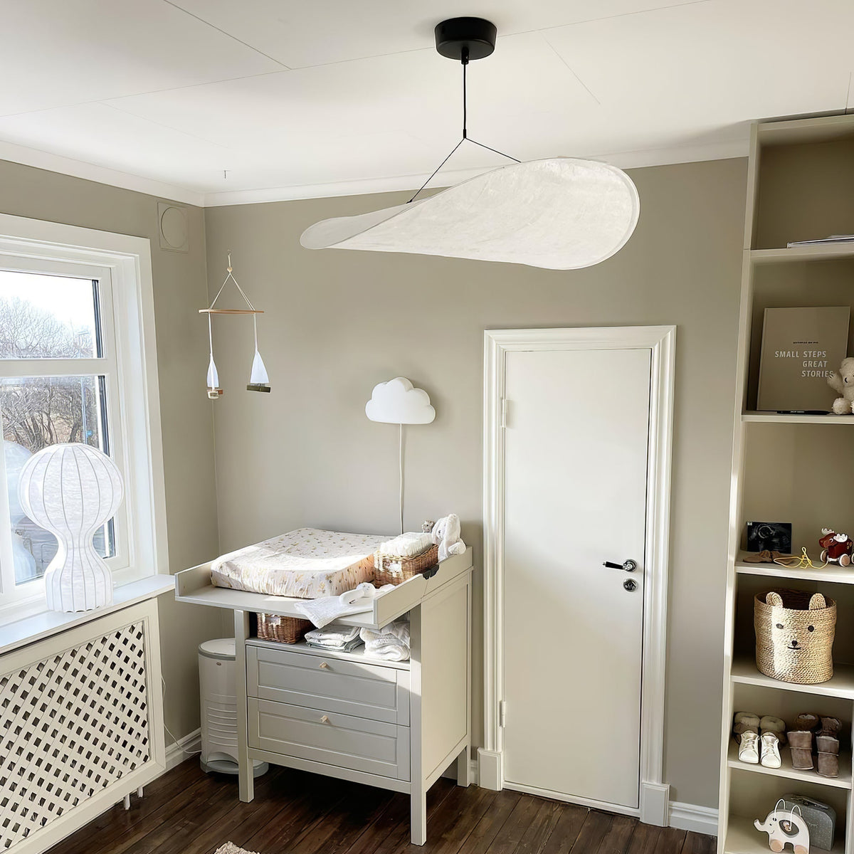 Silk Cloud Pendant Light, Large Fabric Chandelier, Dimmable