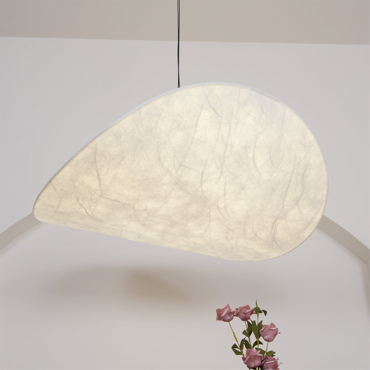 Silk Cloud Pendant Light, Large Fabric Chandelier, Dimmable