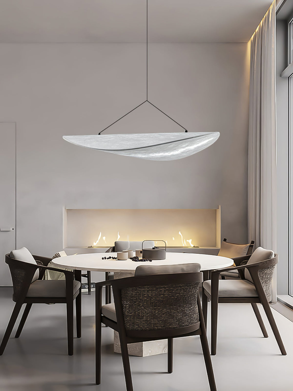 Silk Cloud Pendant Light, Large Fabric Chandelier, Dimmable