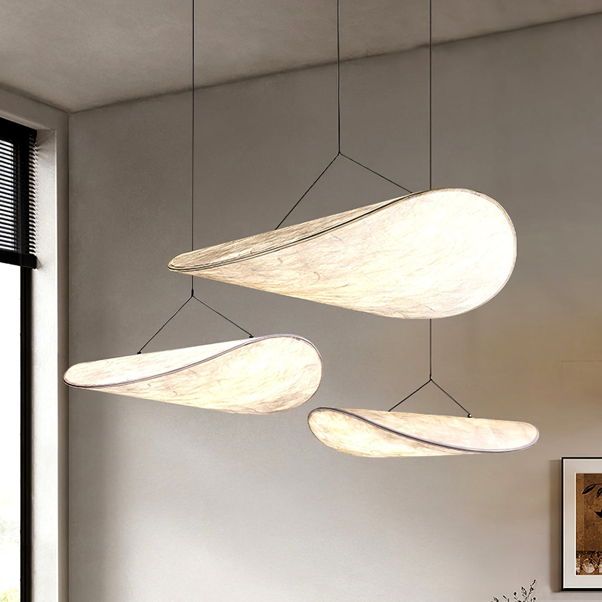 Silk Cloud Pendant Light, Large Fabric Chandelier, Dimmable
