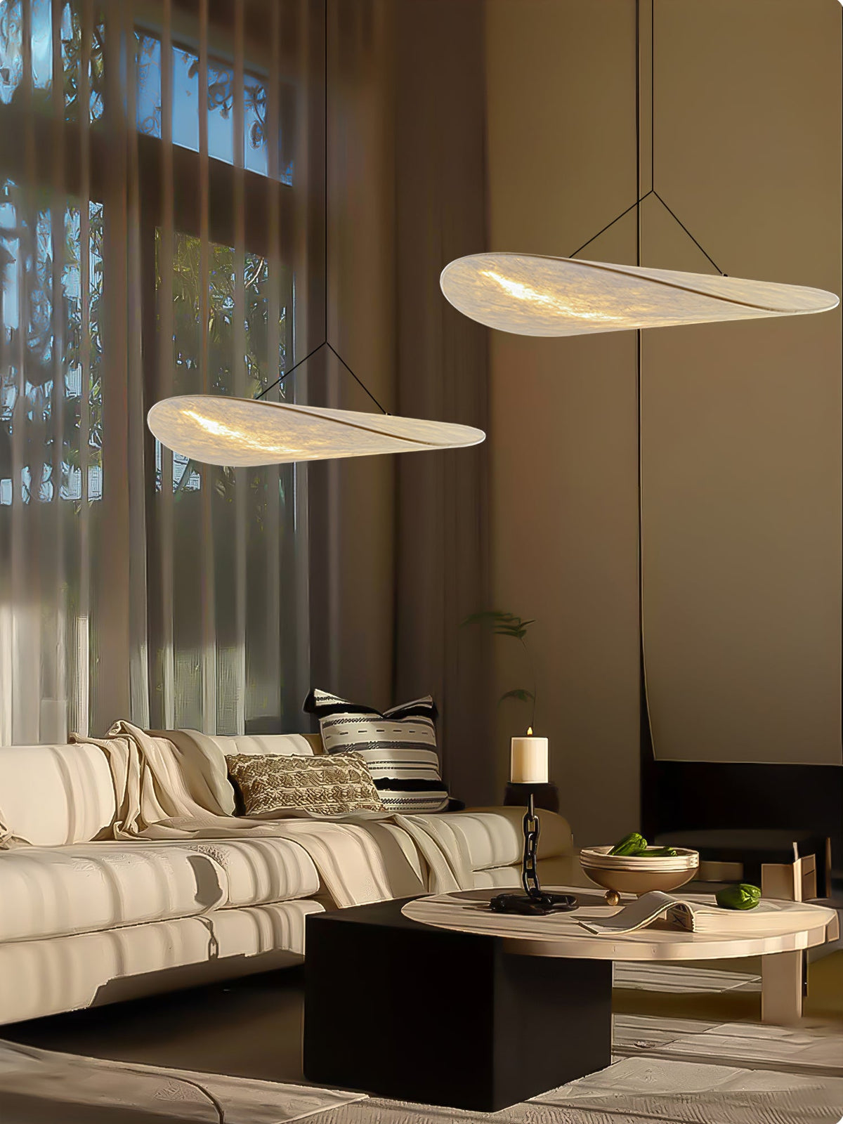 Silk Cloud Pendant Light, Large Fabric Chandelier, Dimmable