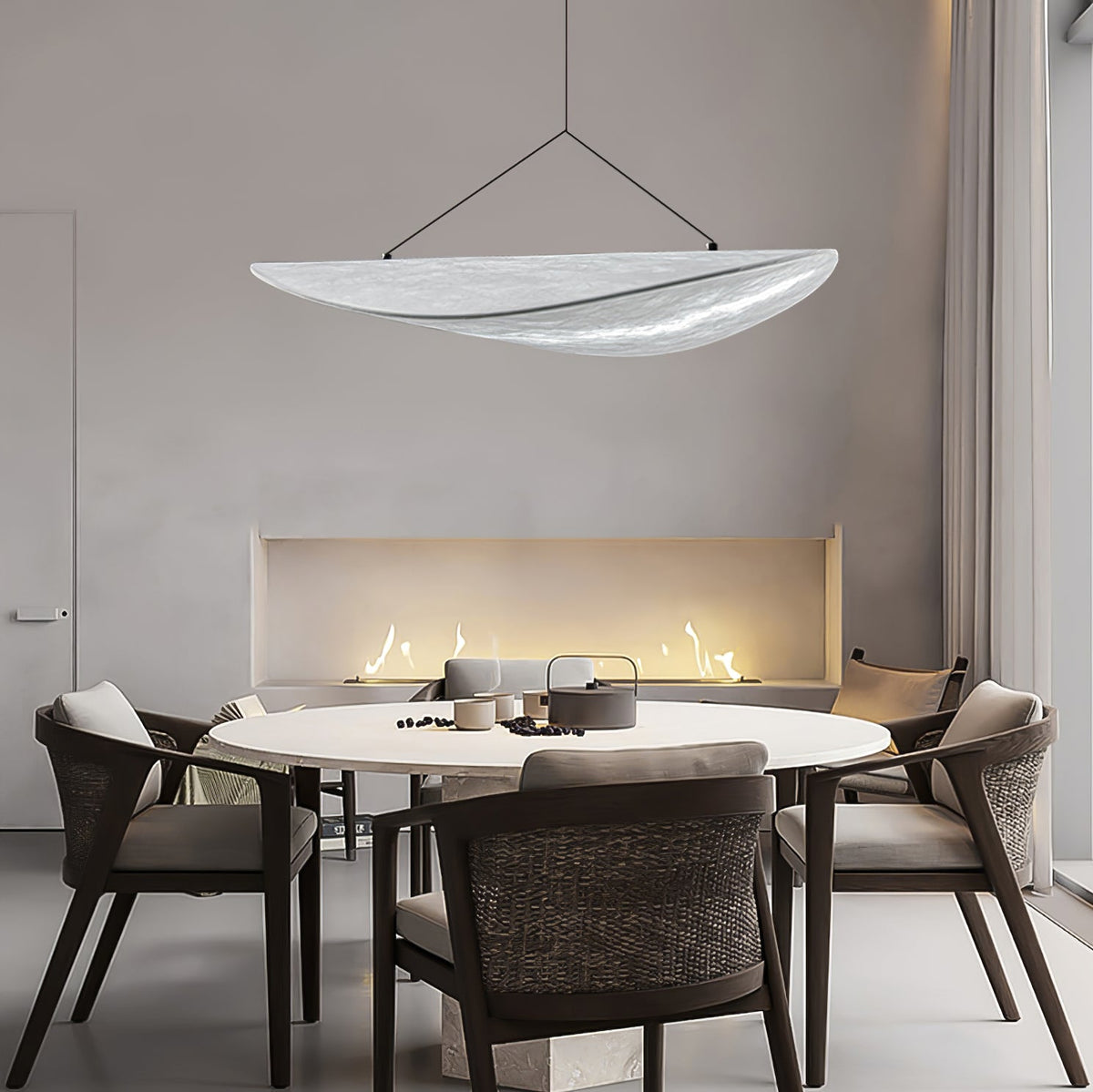 Silk Cloud Pendant Light, Large Fabric Chandelier, Dimmable