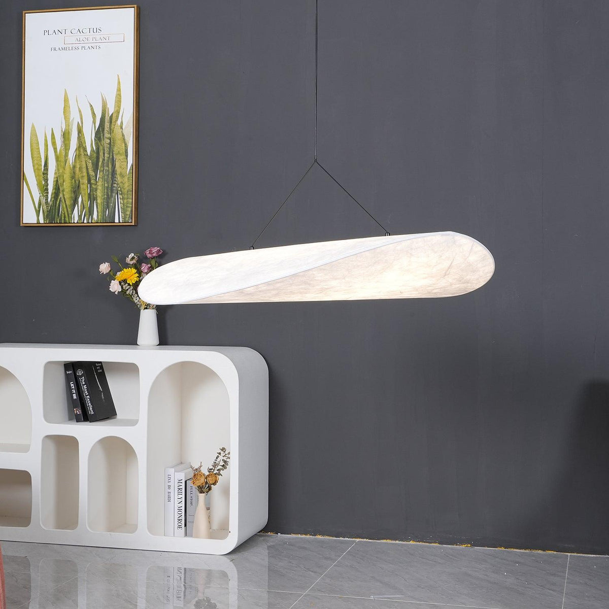 Silk Cloud Pendant Light, Large Fabric Chandelier, Dimmable