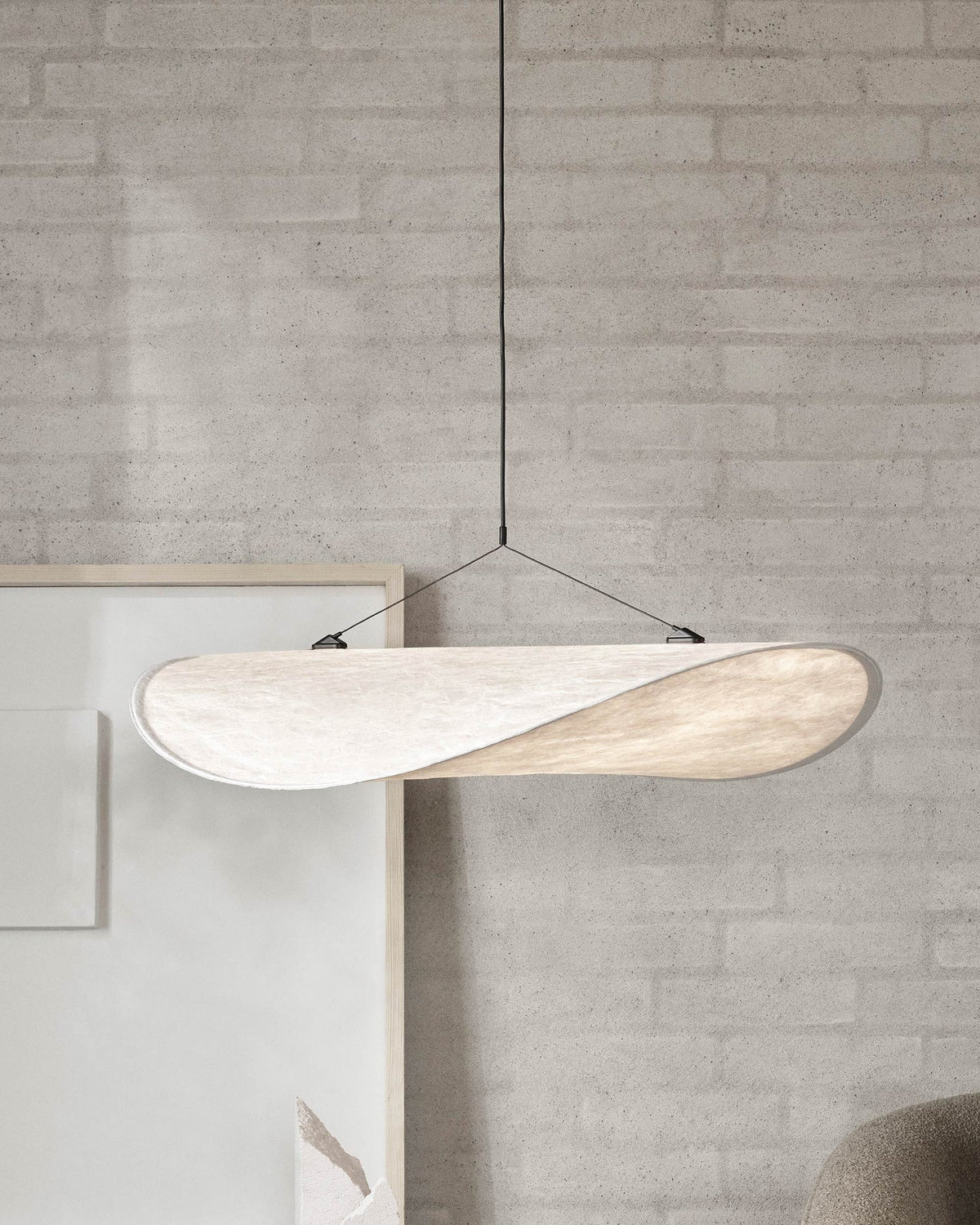 Disc Pendant Light, Floating Synthetic Paper Dining Lamp