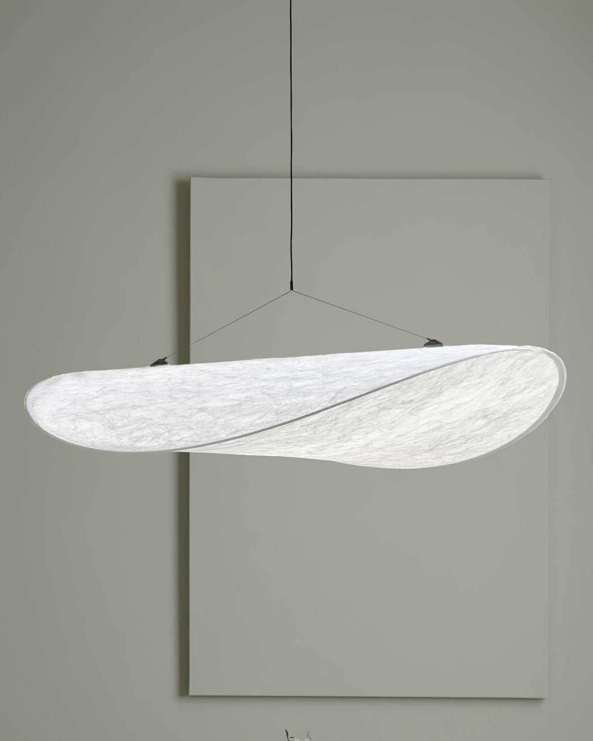 Disc Pendant Light, Floating Synthetic Paper Dining Lamp
