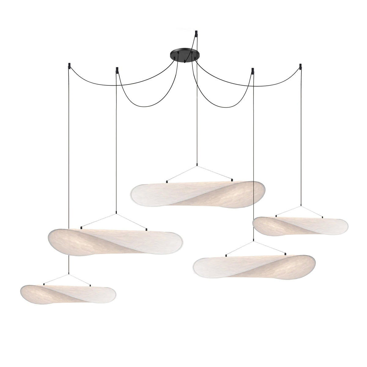 Silk Cloud Pendant Light, Large Fabric Chandelier, Dimmable