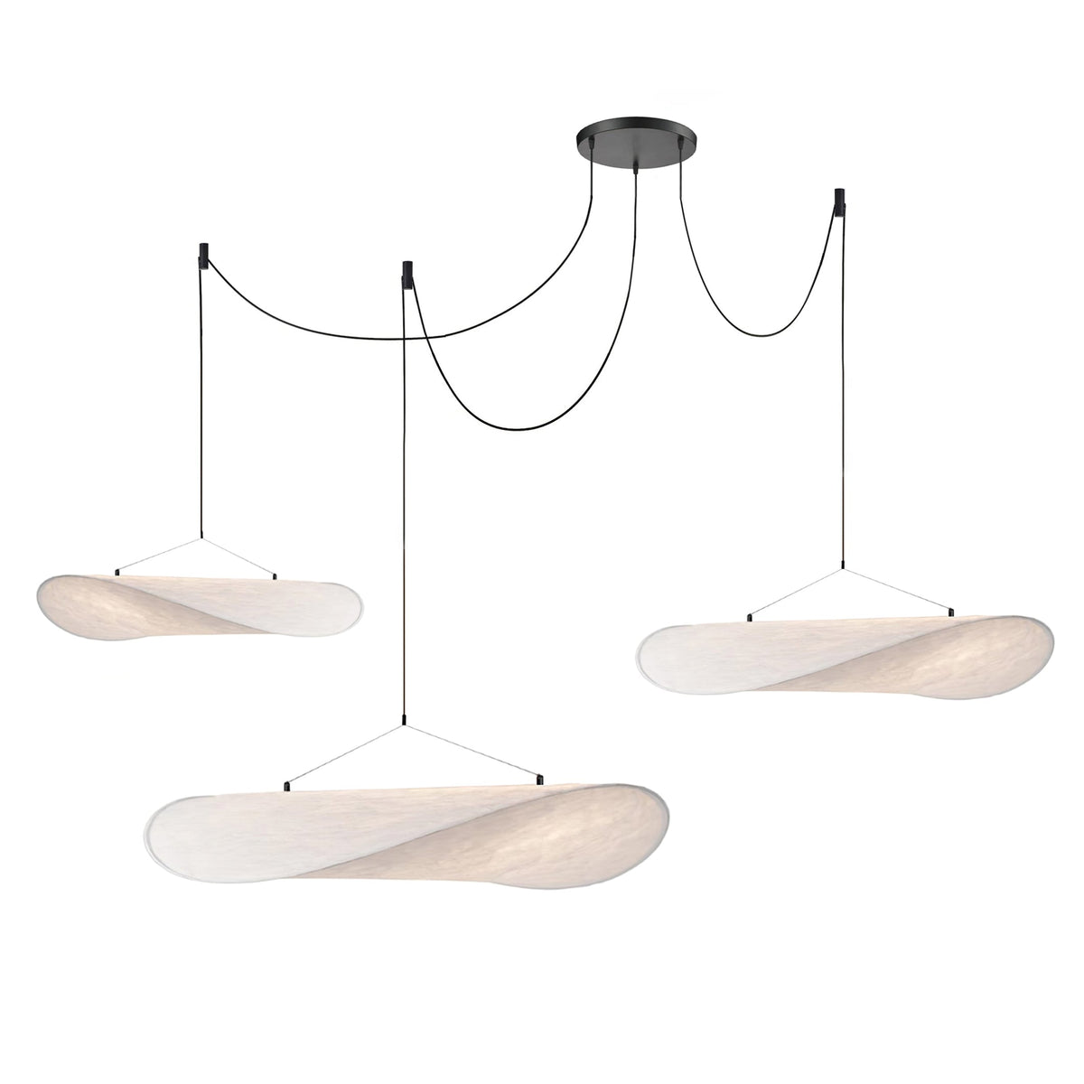 Silk Cloud Pendant Light, Large Fabric Chandelier, Dimmable