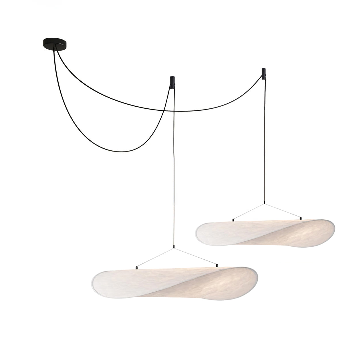 Silk Cloud Pendant Light, Large Fabric Chandelier, Dimmable